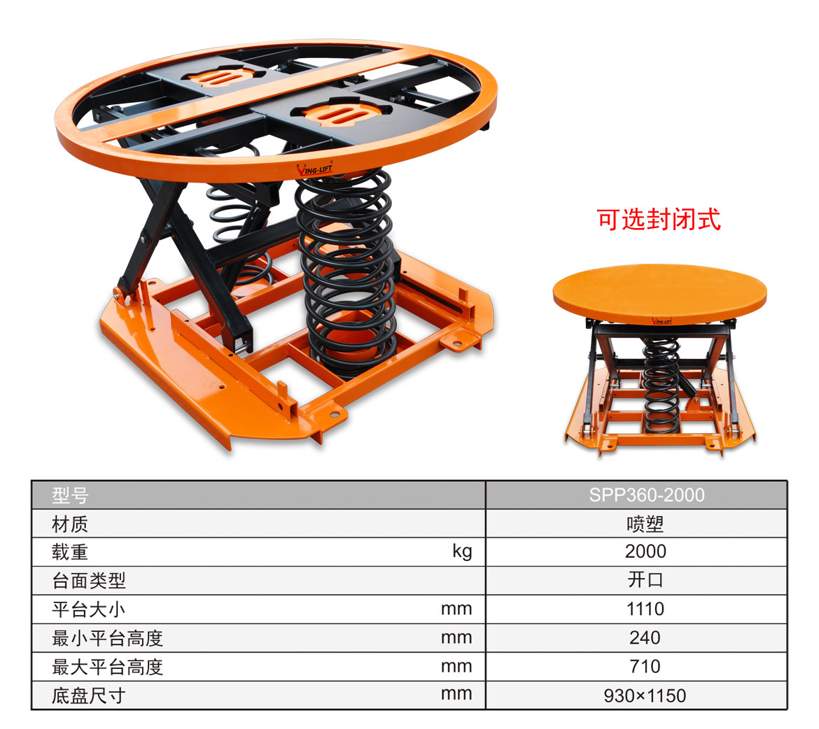 彈簧驅動杠桿升降臺